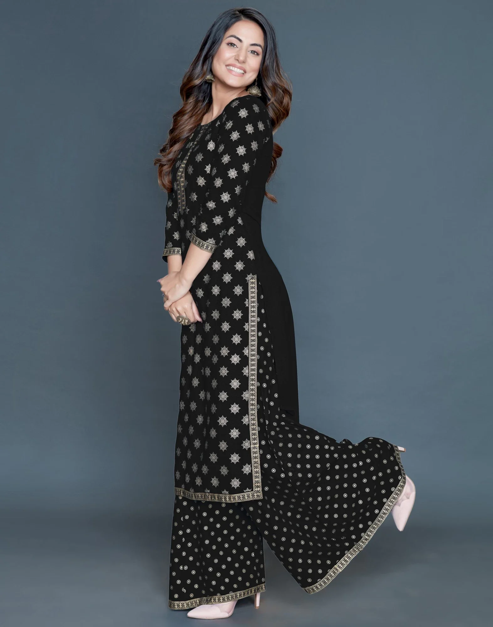 Indian women collection Rayon kurti with plazo in lowest price market india ethnic Designer Kurti Plazo in wholesale price