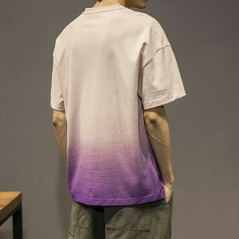 Latest Design Sublimated Mens Short Sleeve Drop Shoulder T-shirt Custom Pocket Top Tee Shirt Loose