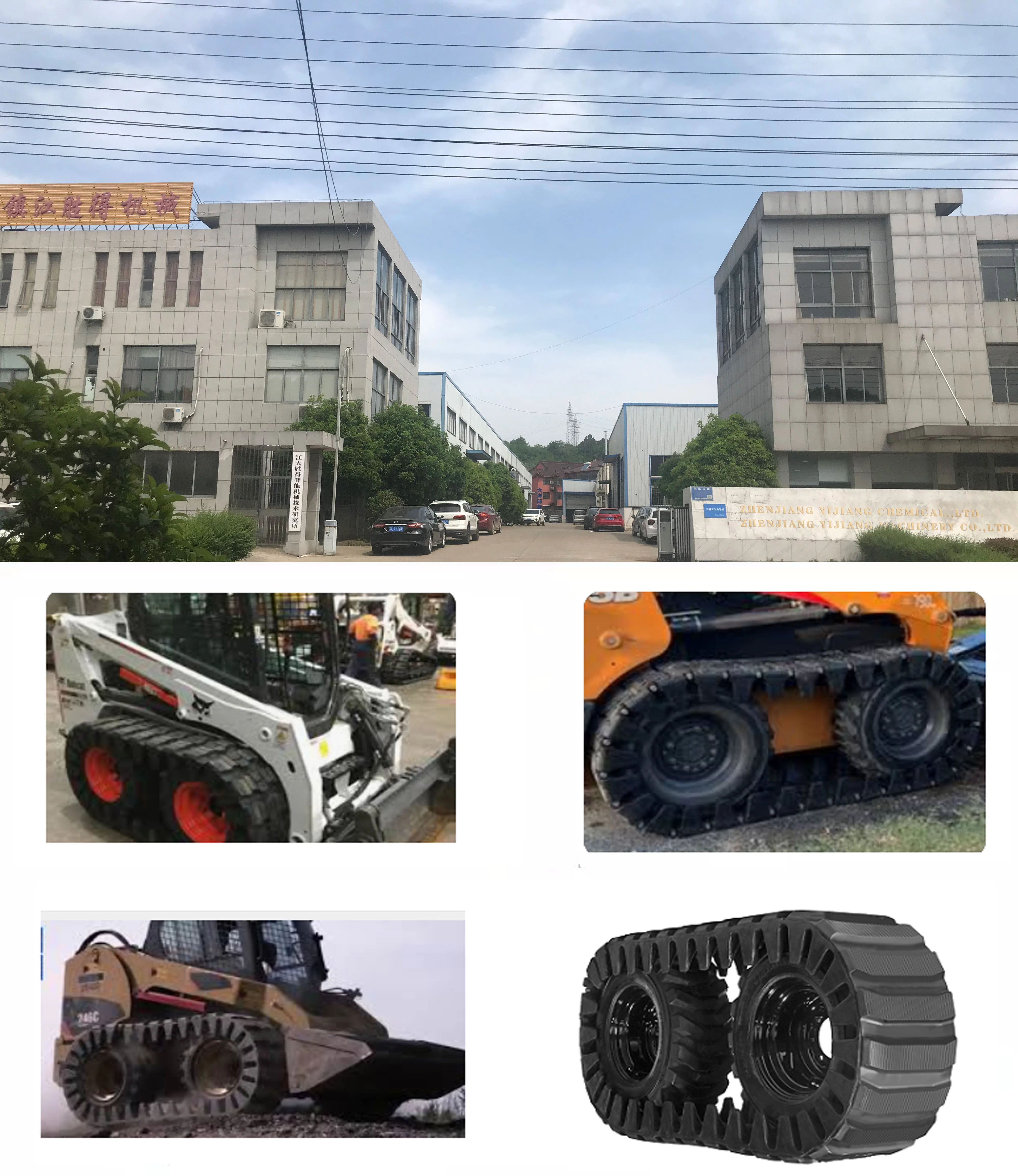10x6x27 Rubber Track for Bobcat 444 500 600 700 S450 over Skid Steer Tires for Machinery Repair Shops and Manufacturing Plants