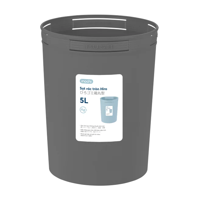 Hoty selling Hiro round wastepaper bin 5L Primay PP Plastic Colored masterbatch