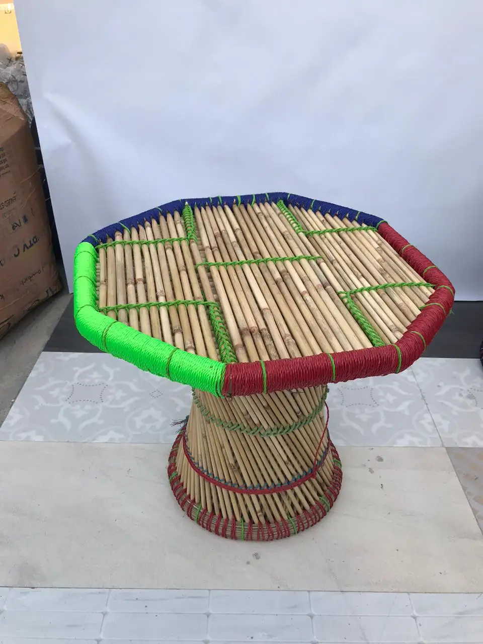 Bamboo Ottoman Table Eco Friendly Handicraft Cane Bar Bamboo Table For Outdoor Indoor Furniture Bulk