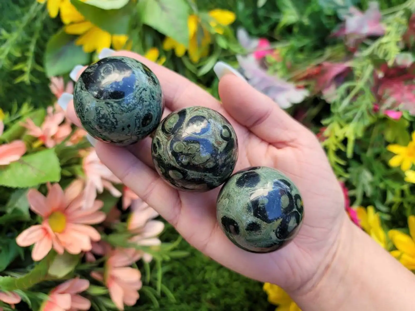 BEAUTIFUL KAMBABA JASPER SPHERE BALLS HIGH QUALITY POLISHED KAMBABA JASPER SPHERES CROCODILE JASPER HEALING CRYSTAL REIKI BALLS