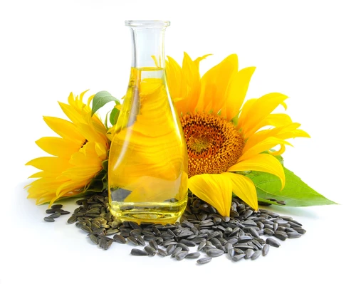 Crude and refined sunflower oil