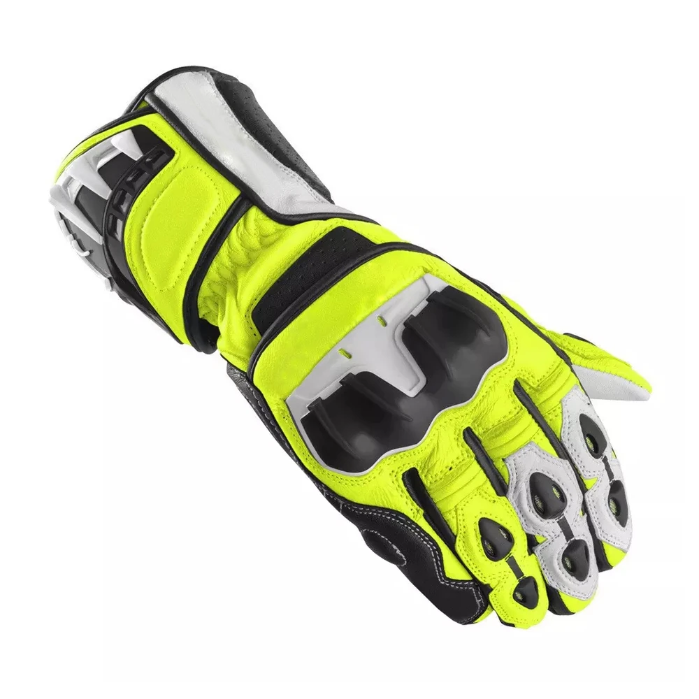 100% Leather Waterproof Touch Screen Full Finger motorbike Racing gloves anti shock Motorcycle Motorbike Gloves OEM Customized