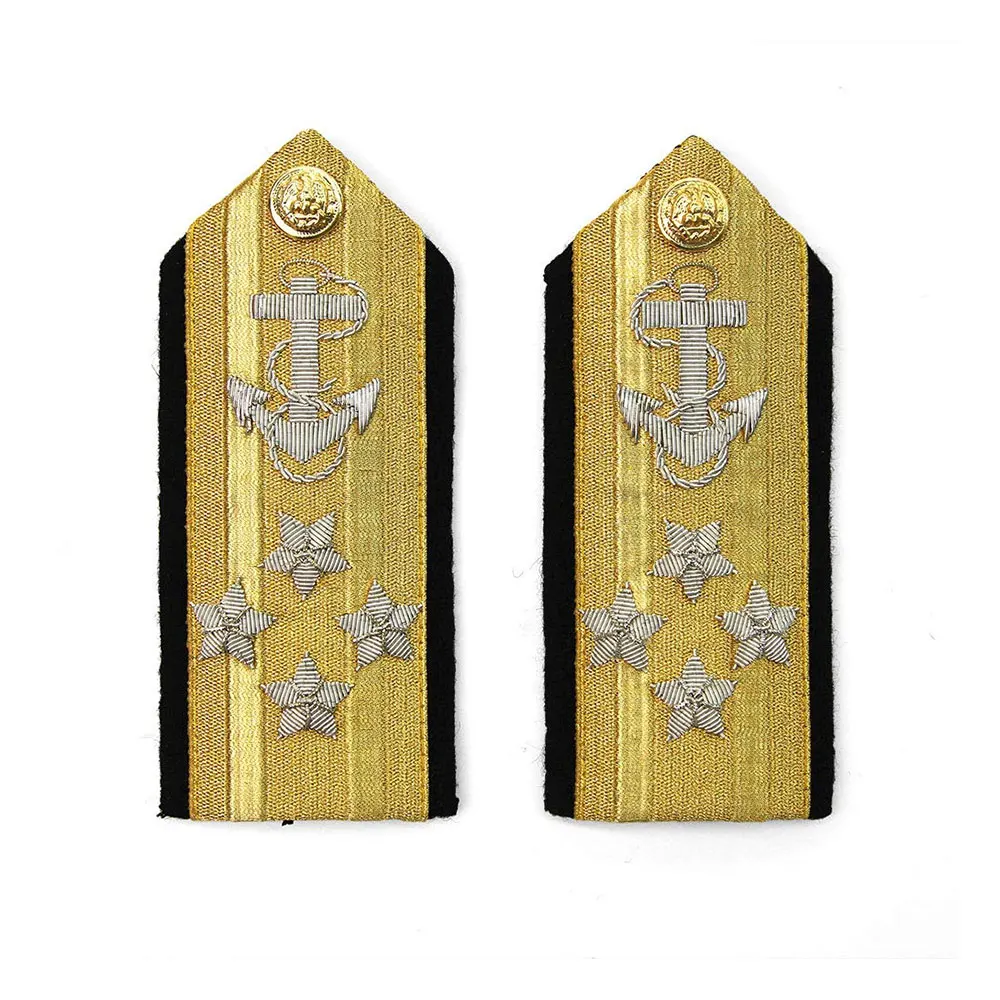 Hot Sale Hand Made Commander Shoulder Board Factory Price Embroidered Shoulder Epaulets For Sale