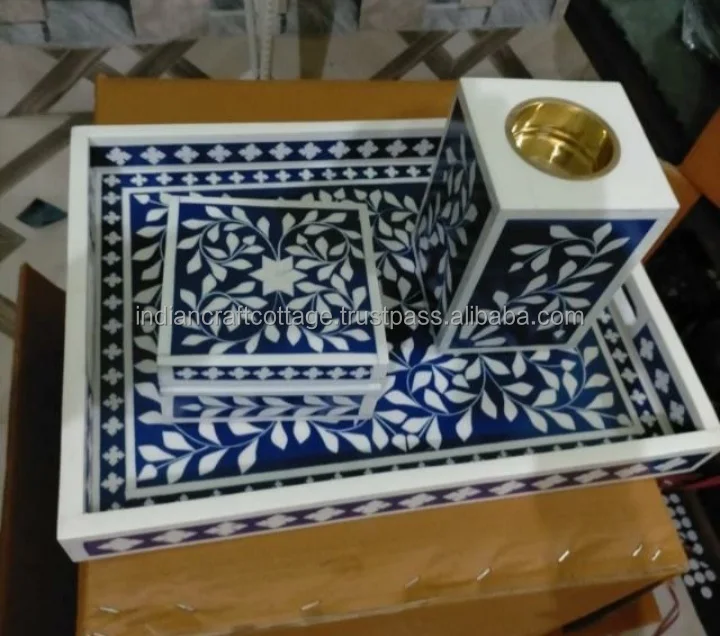 New High Quality Acacia Mango Wood Handmade Wooden Tray For Home And Hotel