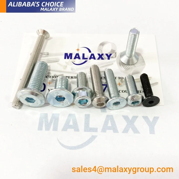 Винт для машины с потайной головкой MALAXY разноцветный анодированный алюминий Din 7991