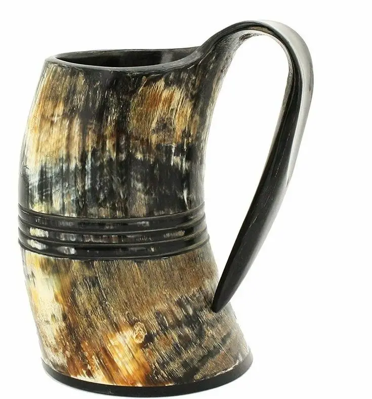 On Sale viking drinking horn mug cup beer steel travel cup camping resin mug with handle mega mug With High Popularity