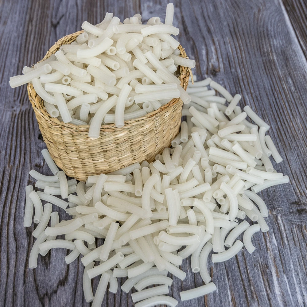 High Quality Low Salt Low Fat And Sugar Free Grain Products Long White Macaroni Rice Pasta Made In Vietnam