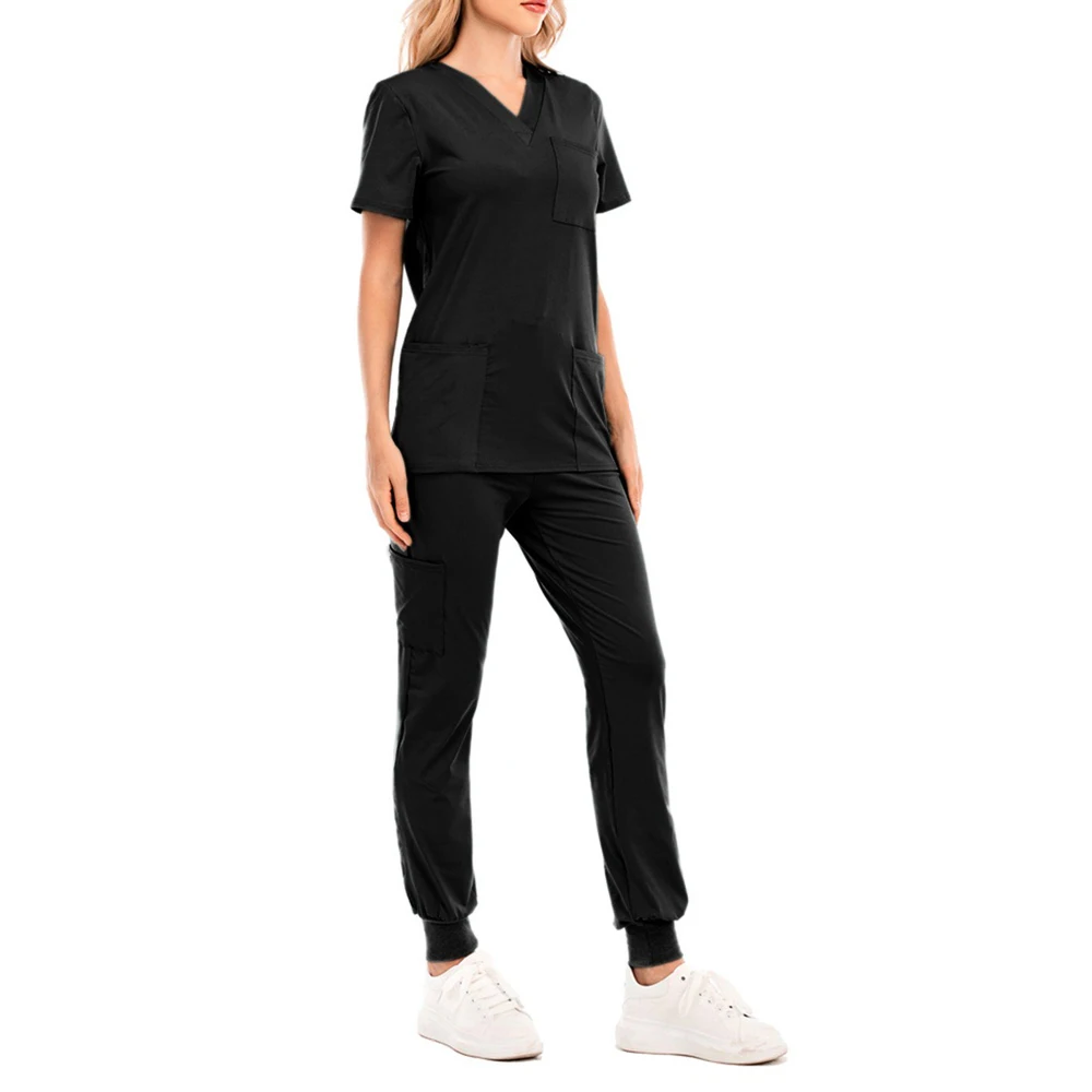 Wholesale high quality new fashion medical scrubs nurse uniform for women surgical uniform hospital clothing nursing suit set