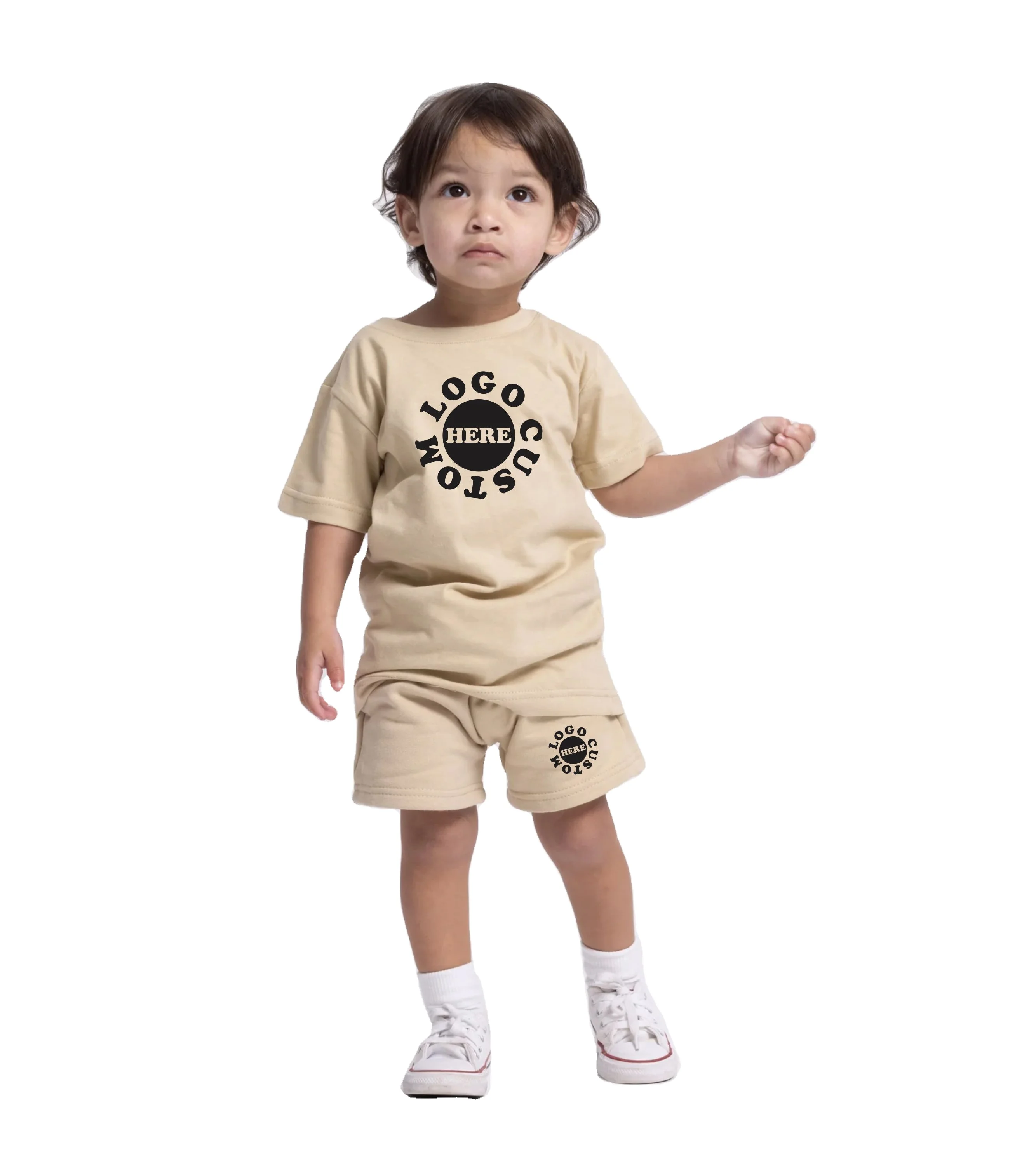 Hot Sale Custom Kids Boutique Clothing Sets / Short And Shirt Sets Kids Summer Toddler Boy Short Set With Custom Logo