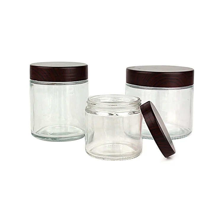 250ml 260ml 250 ml Airtight Storage Round Large Glass Jar with PP screw lid for cosmetic bath salt hair mask packaging container