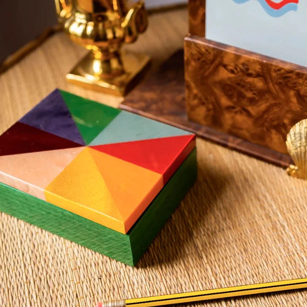 Дешевая Радужная коробка Лаковая декоративный дизайн шкатулка для ювелирных изделий из Вьетнама деловых подарков оптом во Вьетнаме