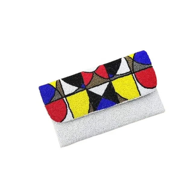 Black Base Gold Glass Beads Hand Purse Evening Shoulder Bag New Style Luxury Genuine Stylish Evening Purse Clutch Bag From India