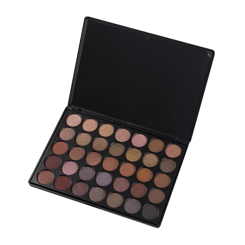 Wholesale make-up cosmetics private label high pigment multi colored eyeshadow without logo 35 colors high quality hot sale