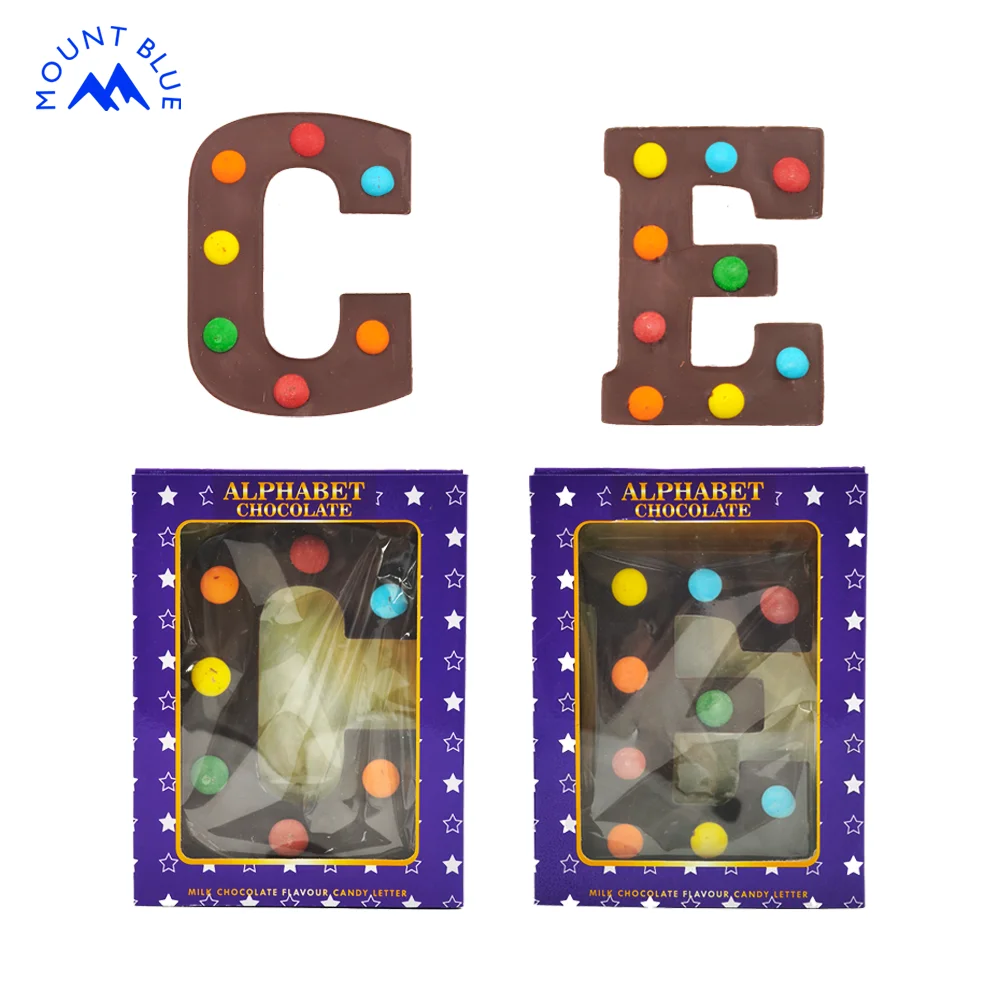 Manufacture Decorated Alphabet Chocolate Custom Chocolate Alphabet Candy