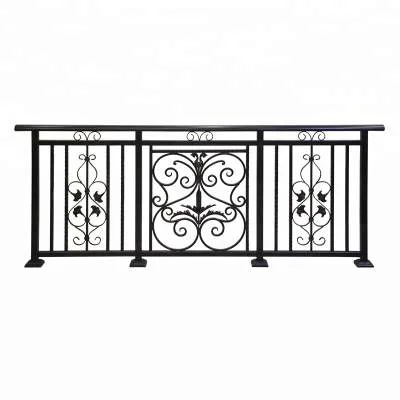 Decor balustrade steel railing Wrought Iron Fence laser cut Metal handrail for balcony decorative baluster staircase