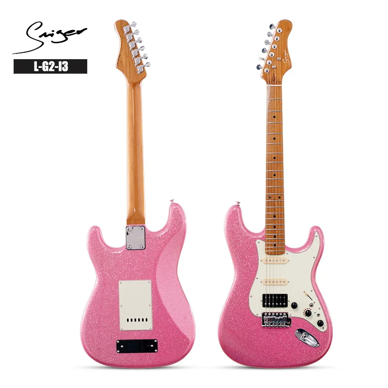 Smiger new arrival poplar body roasted maple intelligent Multi-functional 8 channel built-in effects L-G2-i3 electric guitar