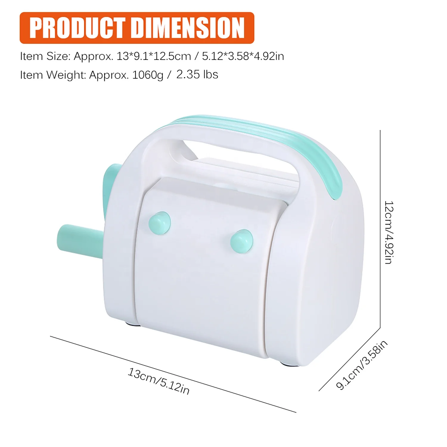 Manual Die Cutting & Embossing Machine, Portable Cut Machines, 3 inch Opening Scrapbooking Machine Full Kit Included