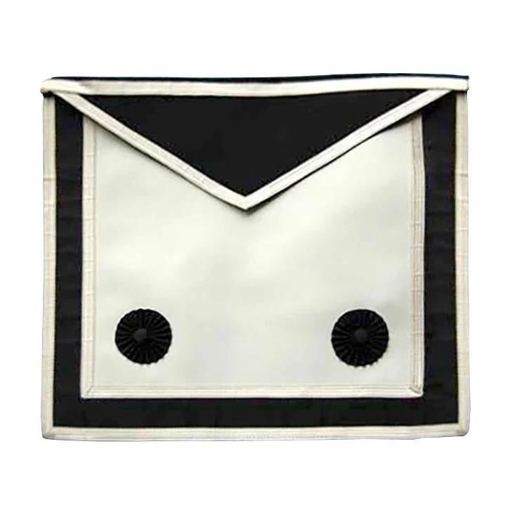 Masonic Regalia Fellowcraft Malta регулируемый Фартук белый и черный с двумя розетками Белый Плетеный кружевной OEM