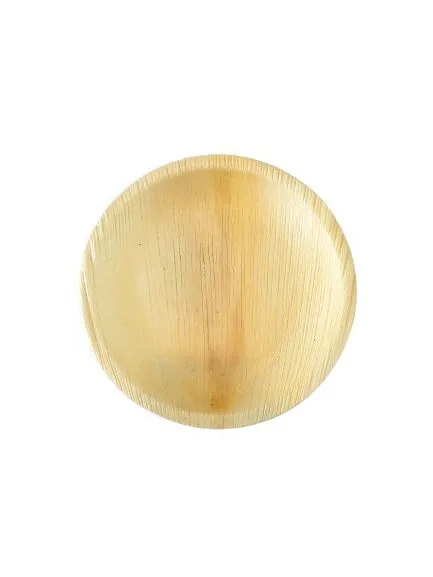 Biodegradable Bamboo Dinnerware 8 Inches Go Green Wood Style Disposable Fruit Dessert Plates Pack 50pcs for Parties