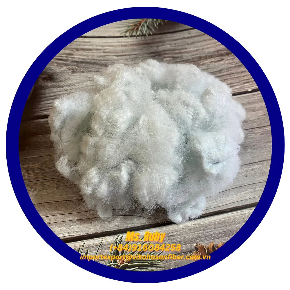 High Quality Polyester Staple Fiber 20D SD White Solid Dry A Grade GRS Recycled 100% Polyester for make Car Carpet Cushion