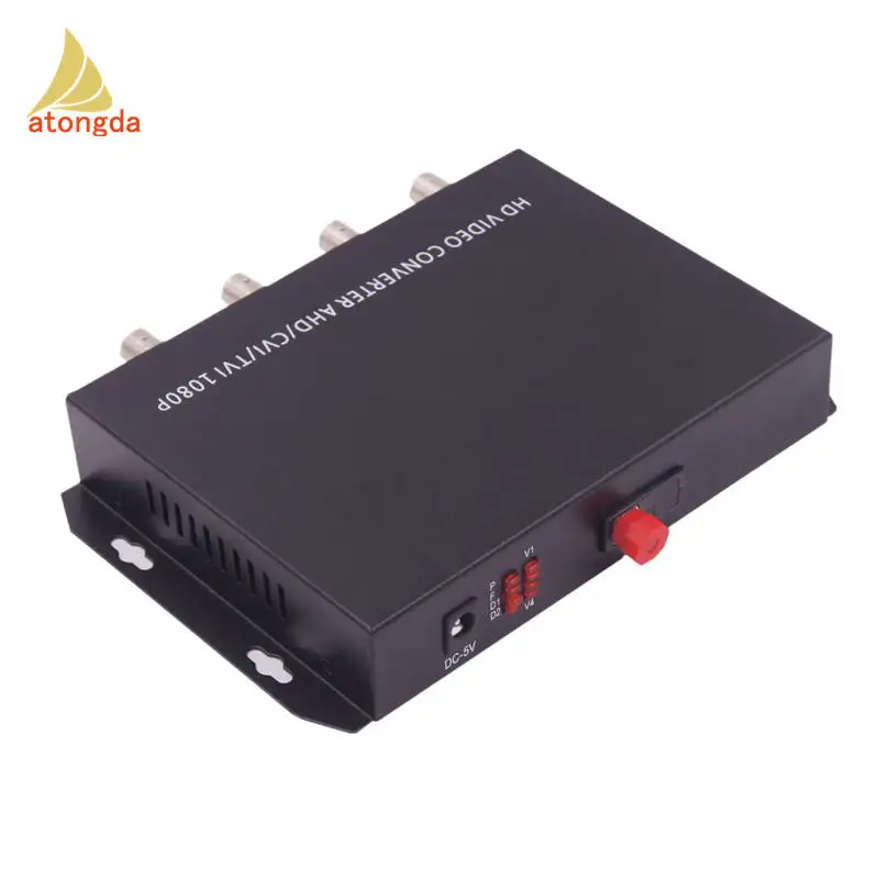 4 channel hd-sdi over fiber optic Extender 5MP BNC media converter