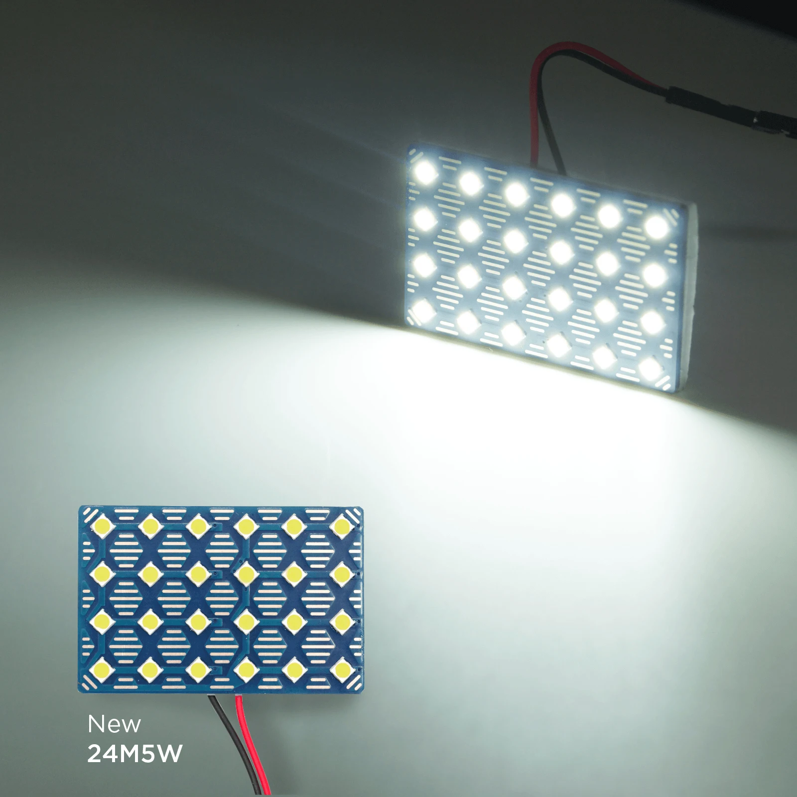 24SMD 3030 12V DC White High Brightness Board light for Car Auto Interior Dome Trunk Lamp Bulb T10 BA9S Festoon Adapter Kit PA