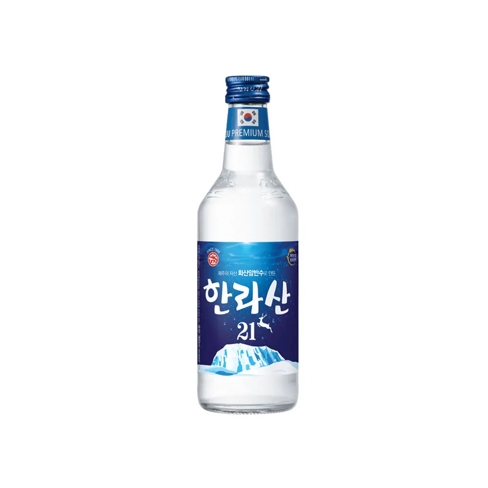 Традиционный корейский спирт Soju, алкоголь Soju HALLASAN 21 градус, чистый и насыщенный вкус, более насыщенный аромат и более естественный вкус