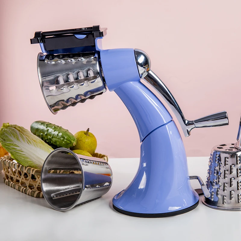 Prepare salads in seconds with the durable aluminium vegetable chopper, featuring 5 in 1 for quick and efficient cutting.