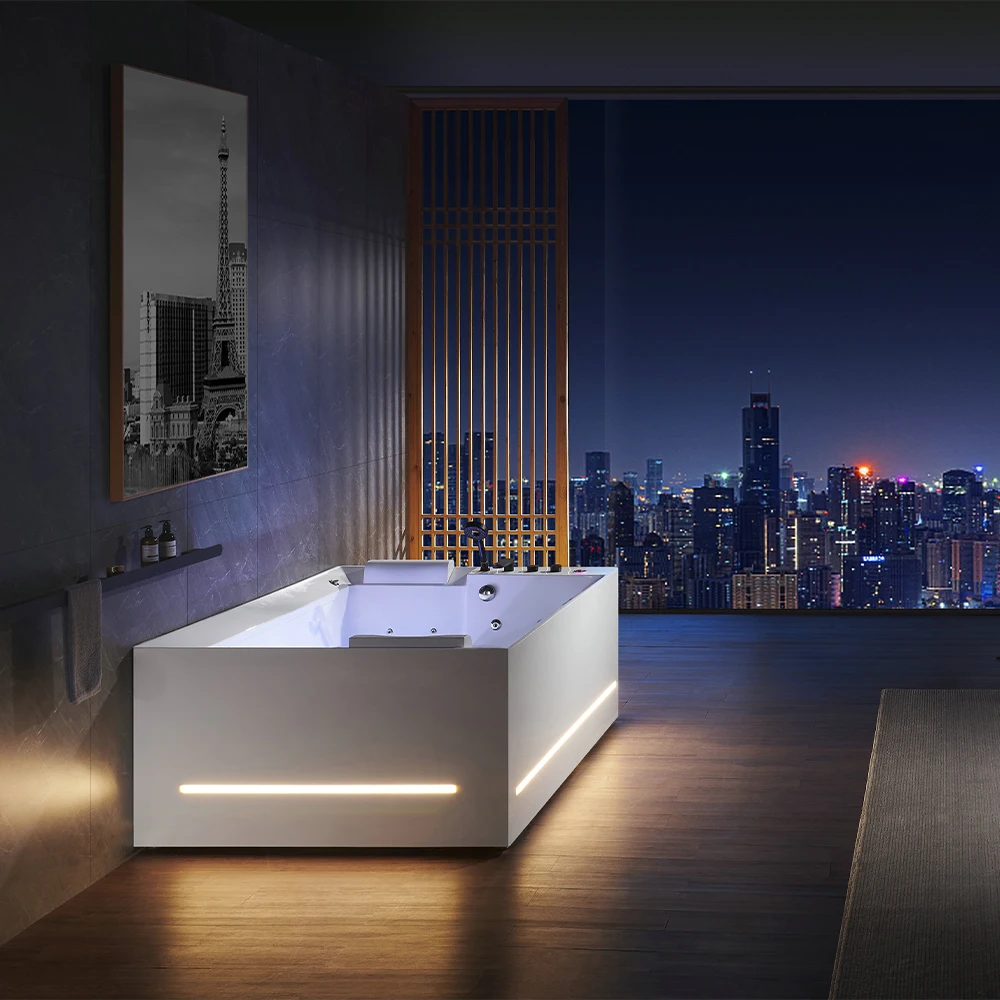 Квадратный акриловый гидромассажная Ванна для взрослых