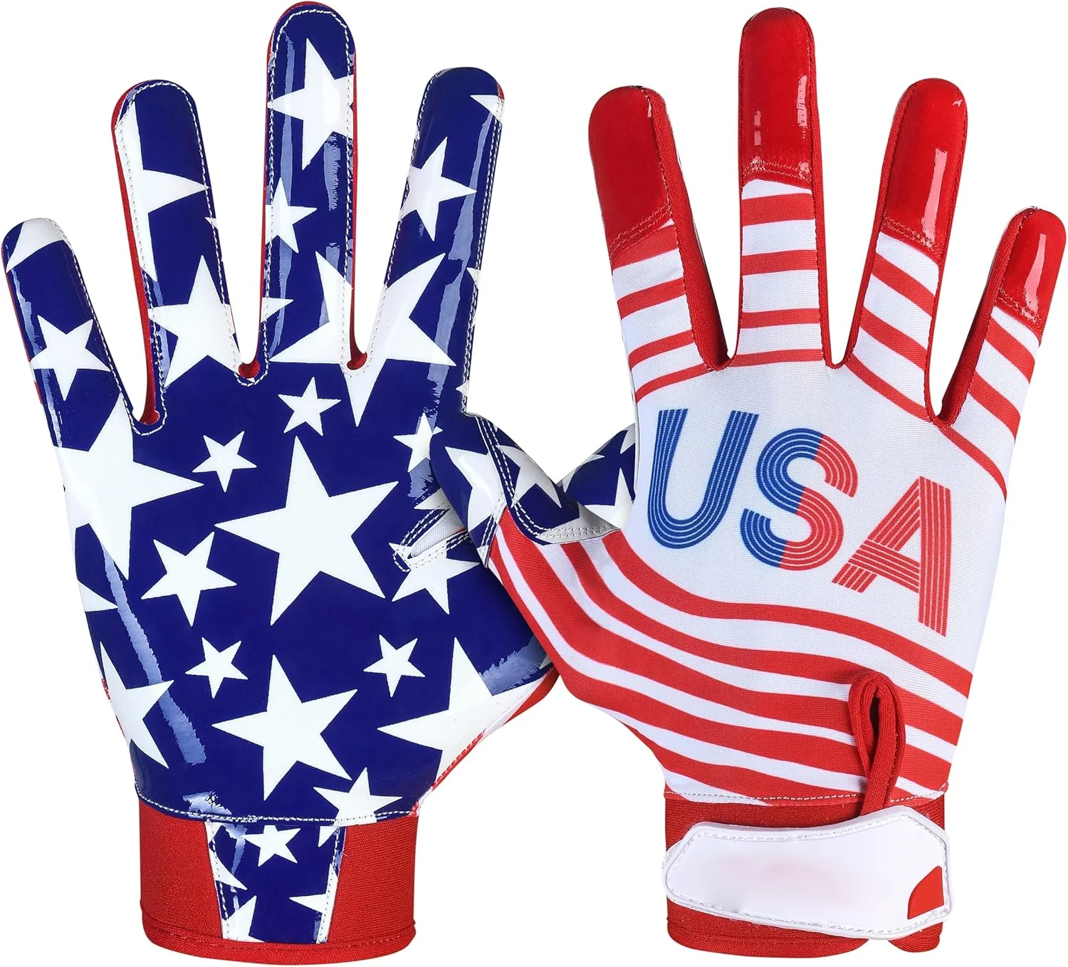 Оптовая цена пользовательские печатные американские футбольные перчатки лучший захват супер липкий индивидуальный дизайн