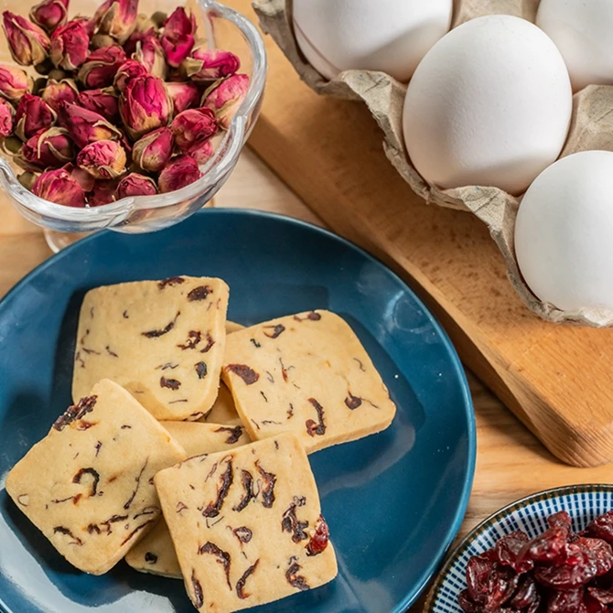 Manufacturers Provide Semi-hard Cookies Rose Cranberry Handmade Cookies