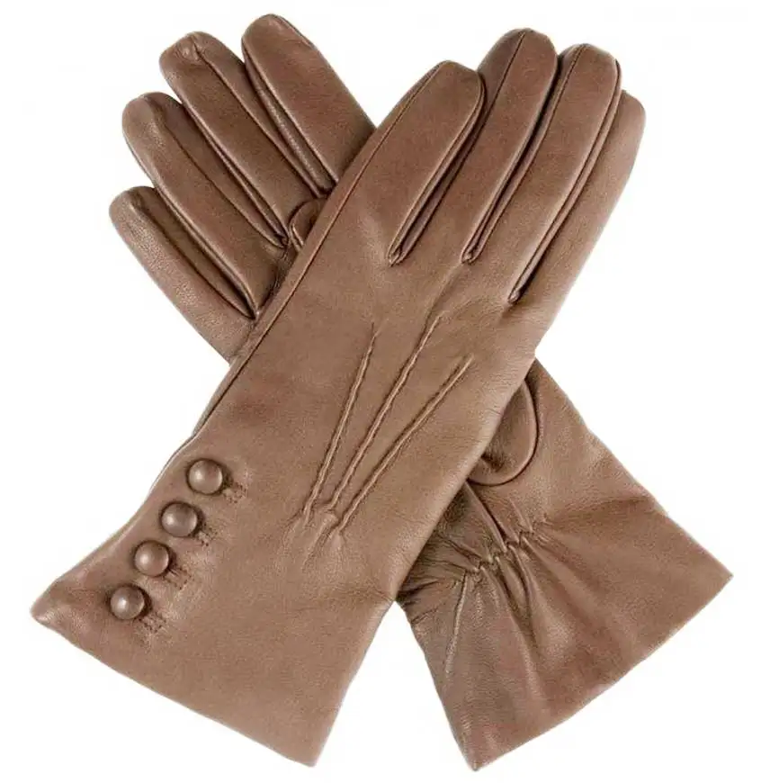 New Design Best Sheep Deerskin  Cowhide Leather Summer Winter Brown Dress With matching Driving Gloves Men Women