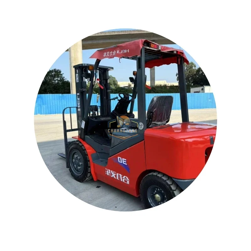Used Heli 30 Mini Forklift Truck Japanese Isuzu Engine 3ton Diesel Forklift 4500mm Automatic Transmission Core Bearing
