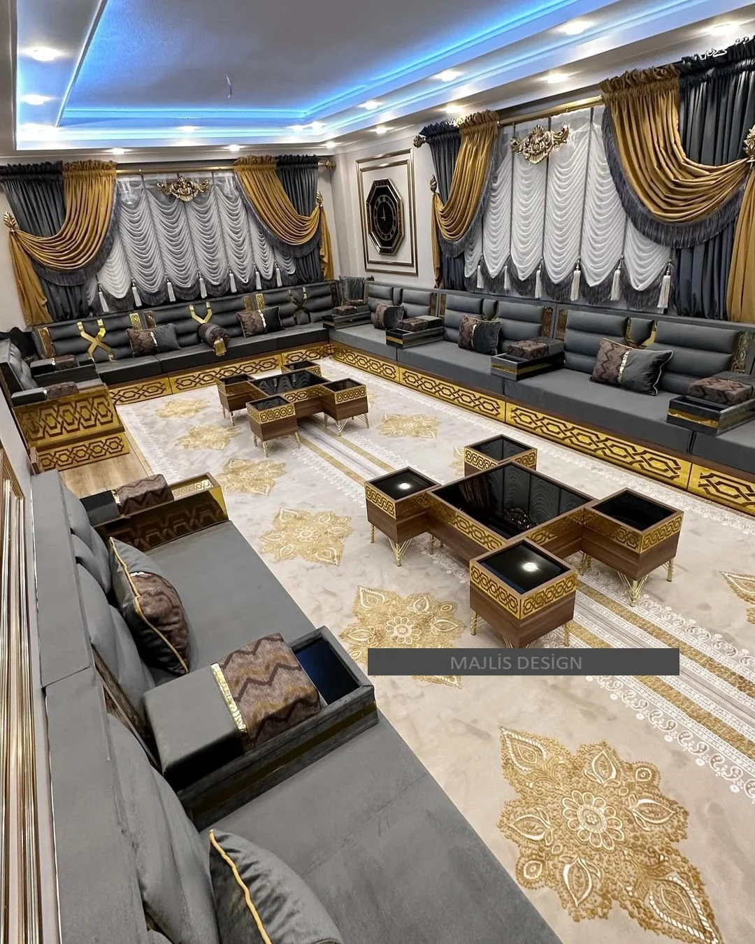 Moroccan Sofa  Sedari  Moroccan Jalsa   Moroccan Salon  Luxury  U Sofa Set  Sofa Wood Set  we only ship this product to europe