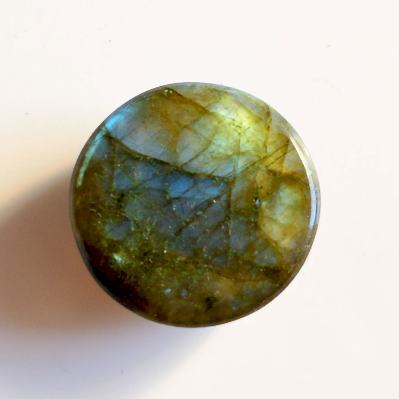 Labradorite Cabochon Round Shape Gemstone Jewellery Making Size 23x23x10 MM Pendant Making Gemstone Blue Flashy Fire Flat Back