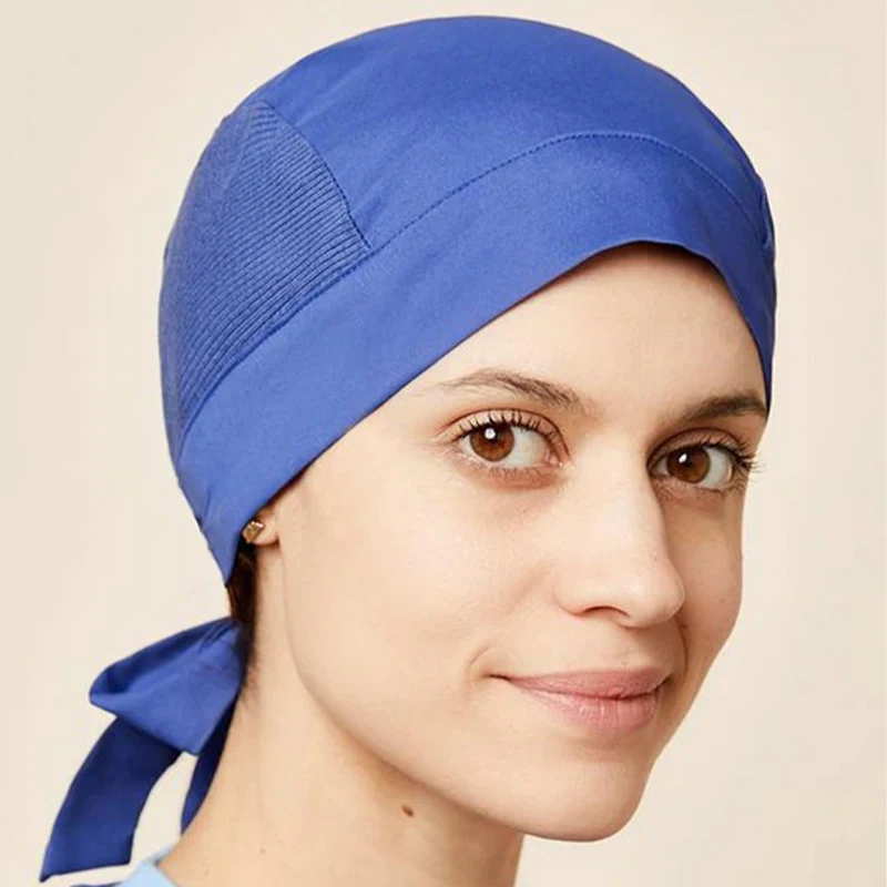 New Cotton Printing Medical Surgical Hat Sweat-Absorbent Pet Nursing Scrub Caps Hospital Doctor Work Hat Nurse Scrub Cap