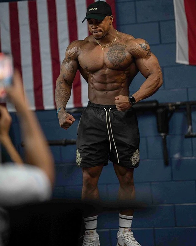 Breathable  Men Shorts Darc Wolves Sports Short Fitness Workout Quick Dry Mesh Shorts Training Running Shorts Sportswear Jogger