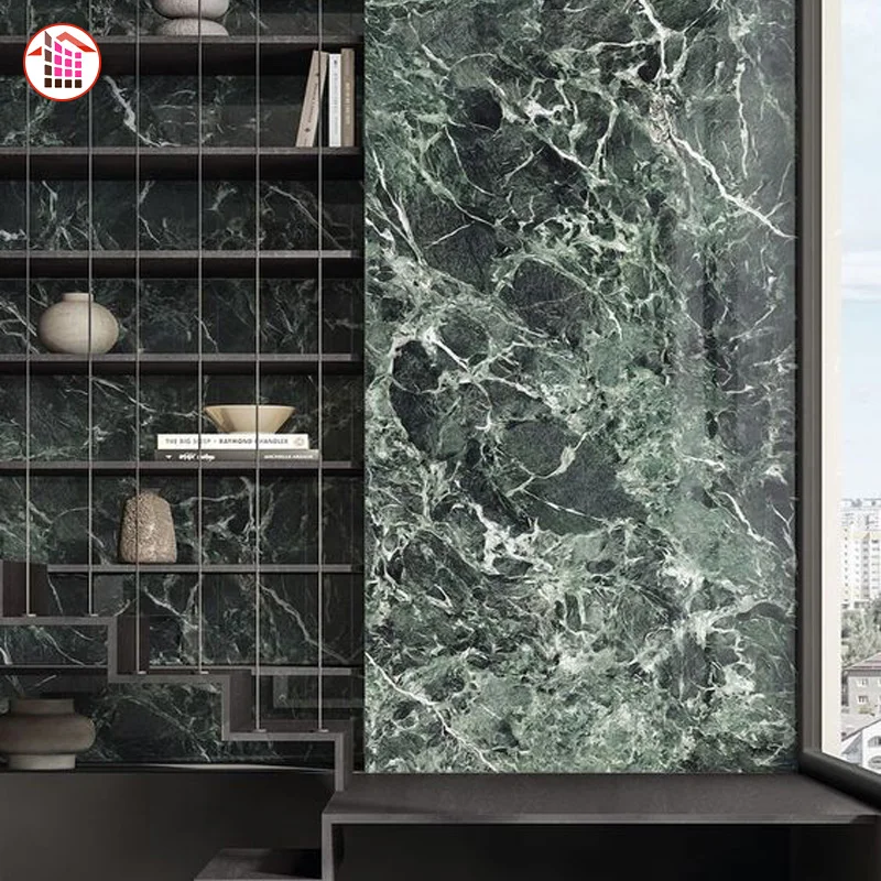 New Product Launch Natural Green Marble Large Slab Tabletop Tiles Exotic Green Marble Interior Wall and Floor Tiles Green Marble