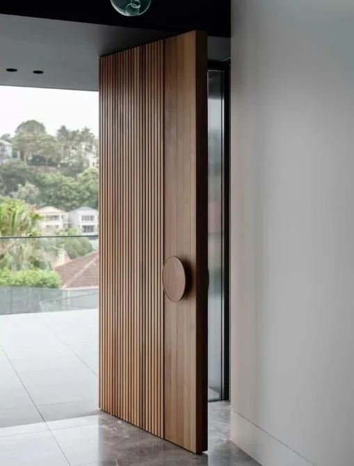 Turkish ELEGANT MODERN PIVOT DOOR Solid Wood/Wooden/Steel/Glass Design from Turkish Manufacturer