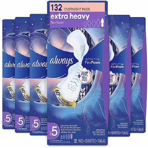 Ready for export Always Infinity Pads Size 2, Winged, Unscented, Super Absorbency, 46 Ct