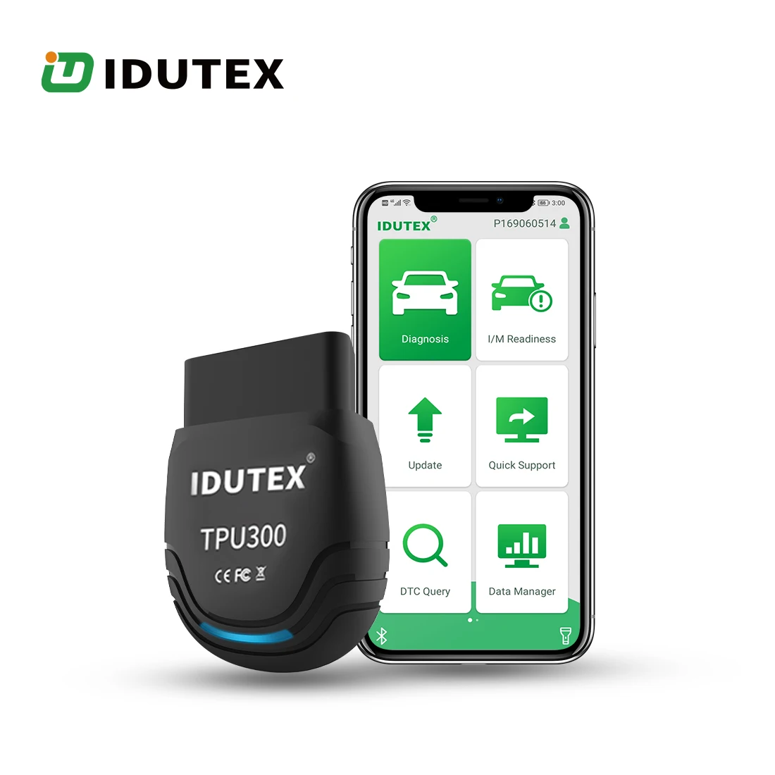 Idutex TPU-300 obd 2 bluetooth scanner all cars