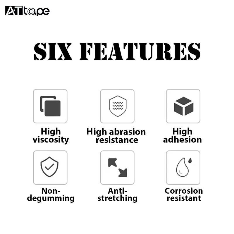 Black and Yellow High Viscosity PVC Film Base Material Floor Marking Warning Caution Self Adhesive Tape