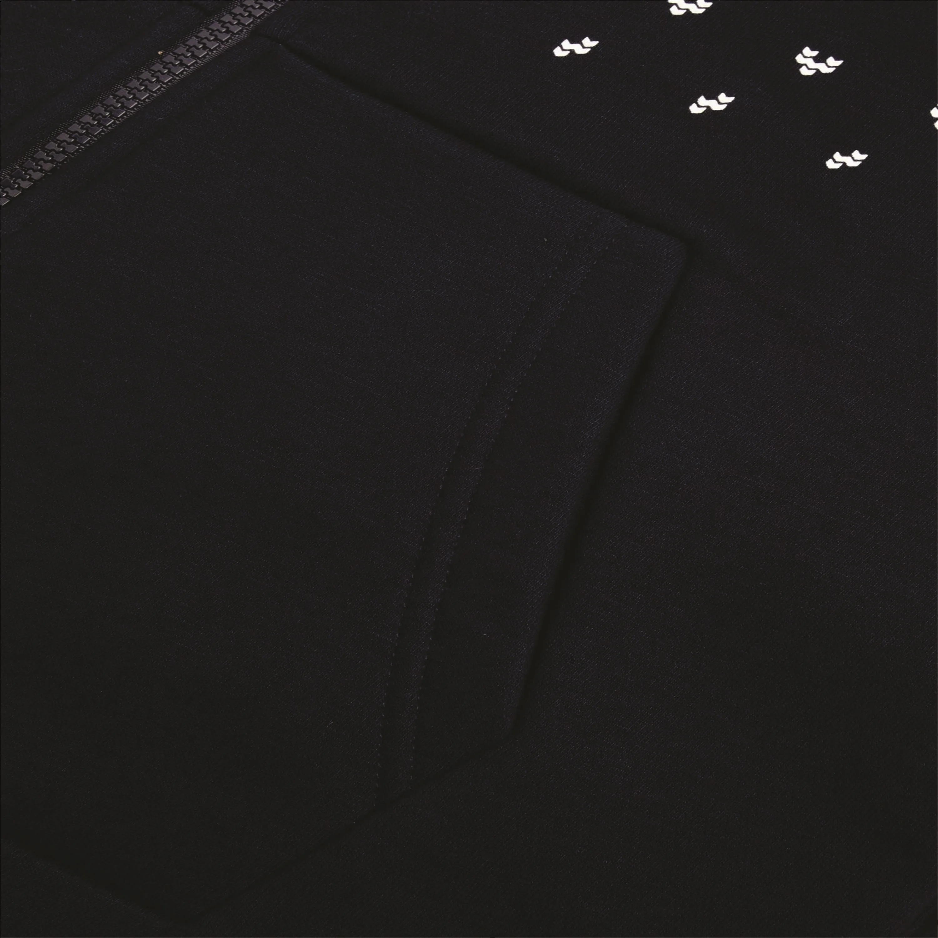 Print Detail and Embroidered Logo 50% Polyester 50% Cotton Side Pockets with Zipper Closure Unisex Black Alpine Jumpsuit