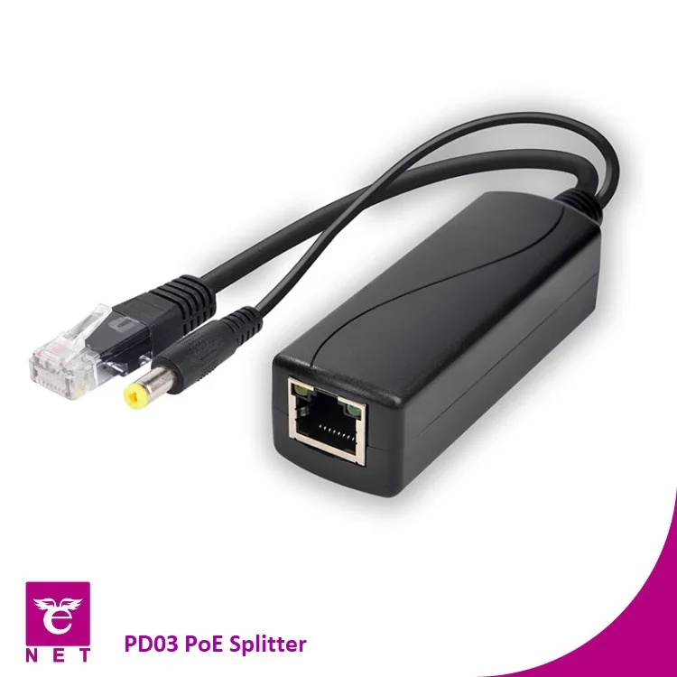 12V 2A PoE splitter 10/100M support IEEE802.3af/at