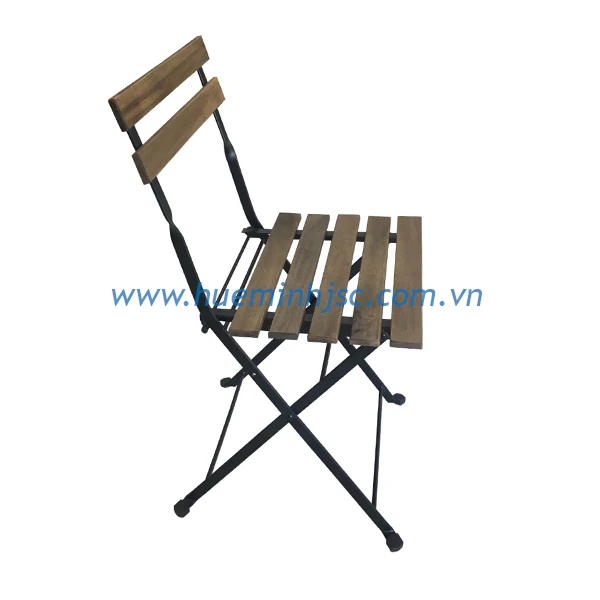Modern Style Wooden Chair With Metal Frame Made of solid acacia wood with high standard environmentally