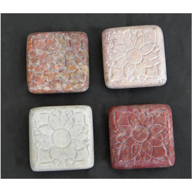 Горячие спа камни индийская ручная работа индийское Искусство Резной и лазерная гравировка красочные аксессуары для массажа тела спа-салона массажер шеи