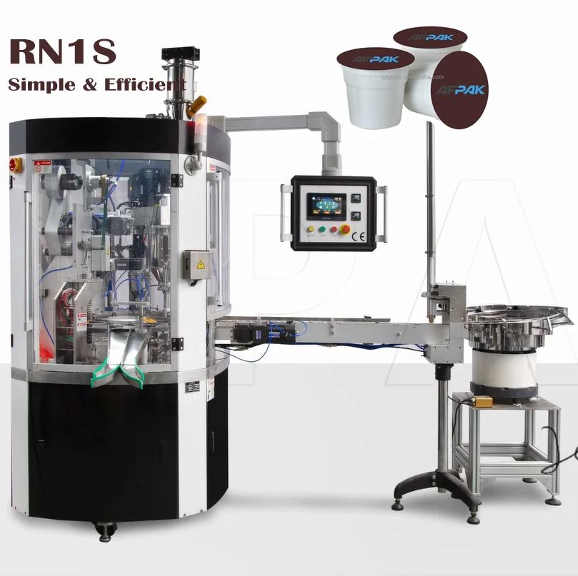 Single lane entry level coffee capsule filling Multi-function with nitrogen flush Flavor injection K cup sealing machine