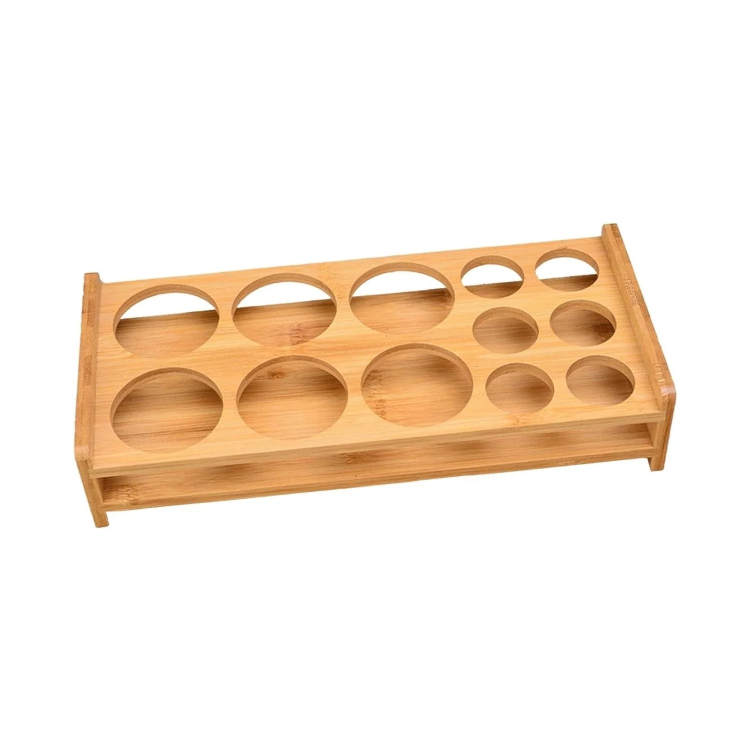 Set of 2 6Glass Capacity Glass Serving Wooden Tray With Antique Design Top Quality Wit Sizes 24x15x6.5 Cm at Cheap Prices